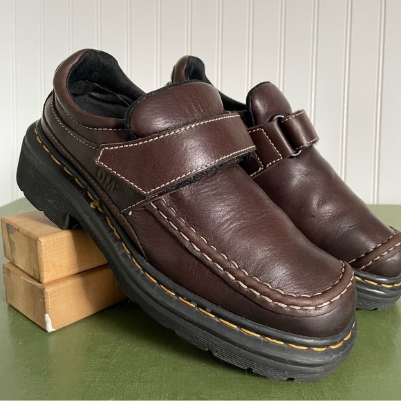 VTG *England* Dr. Martens Monk Strap Oxfords/Casual Shoes in Brown Leather #9288 - Picture 8 of 11